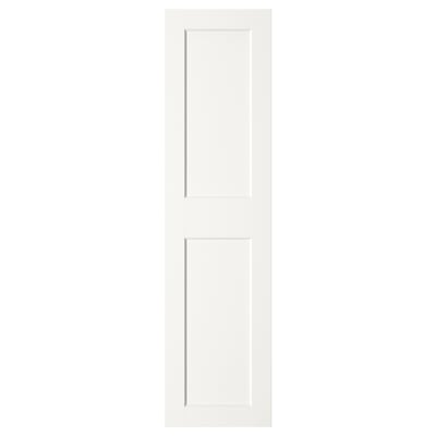 GRIMO Door with hinges, white, 50x195 cm