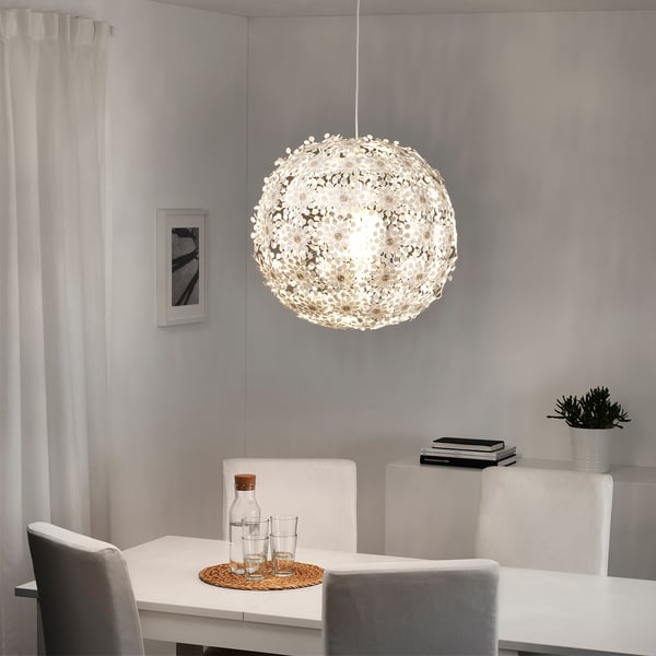 Alfabetische volgorde schuif Het eens zijn met GRIMSÅS Pendant lamp, white, 55 cm - IKEA