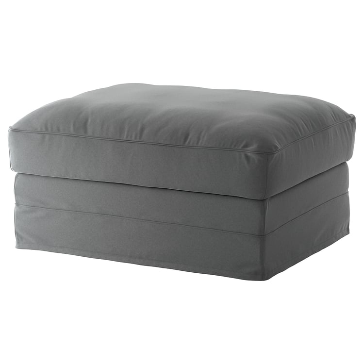 GRÖNLID cover for footstool with storage, Ljungen medium grey IKEA