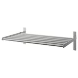 GRUNDTAL Drying rack, wall, stainless steel, 67-120 cm