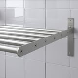 GRUNDTAL Drying rack, wall, stainless steel, 67-120 cm