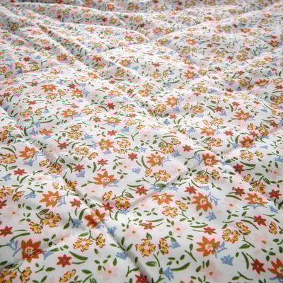 GULLNATTLJUS Bedspread, white/floral pattern, 160x250 cm