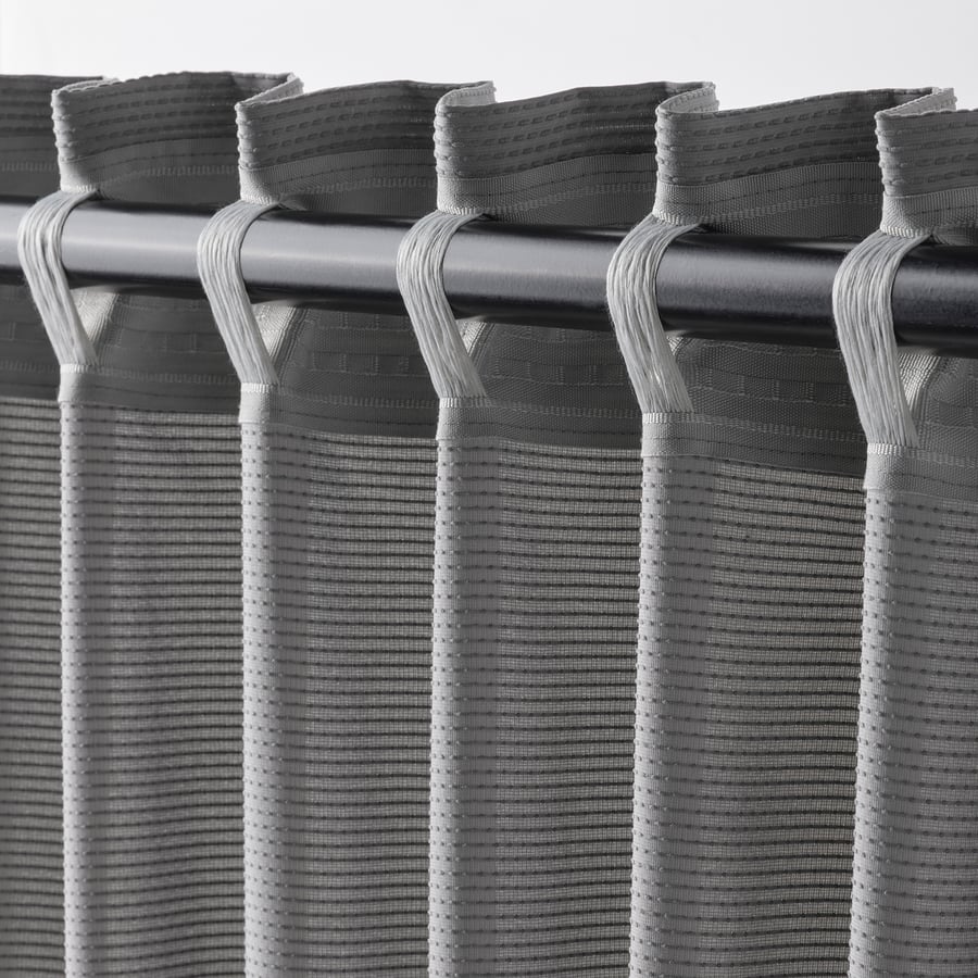 GUNNLAUG sound absorbing curtain, grey, 145x300 cm IKEA