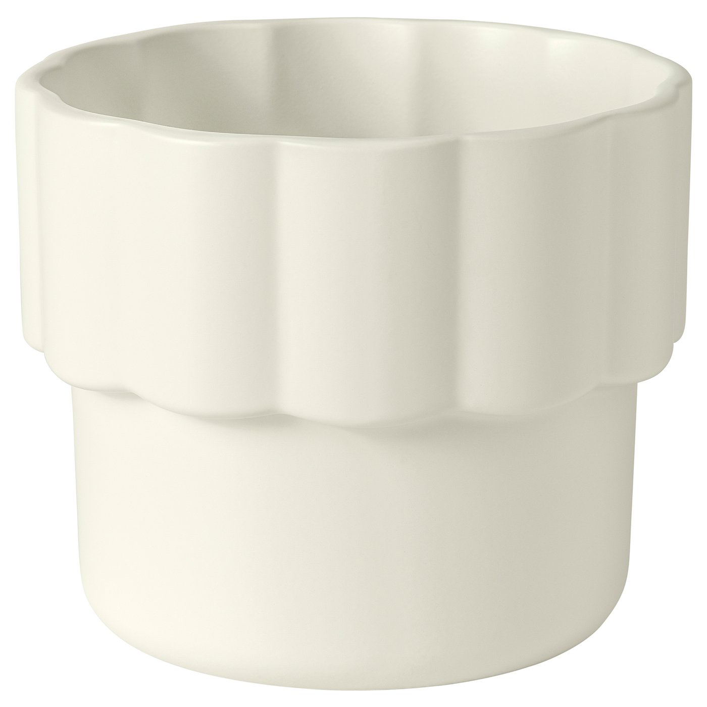 HÄNGSÄLG Plant pot, off-white, 15 cm