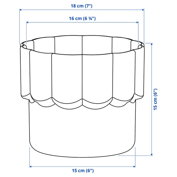 HÄNGSÄLG Plant pot, off-white, 15 cm