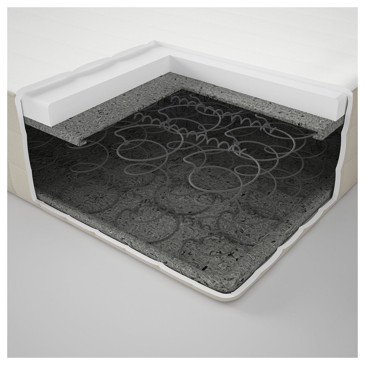 HAFSLO Sprung mattress firm/beige IKEA