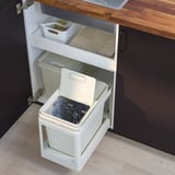 HÅLLBAR Waste sorting solution, with pull-out/light grey, 22 l