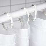HASSJÖN Shower curtain ring, white