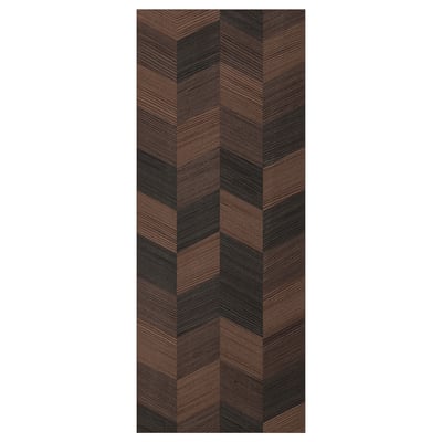 HASSLARP Door, brown patterned, 40x100 cm