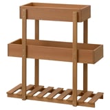 HATTHOLMEN Flower box, stained eucalyptus/outdoor