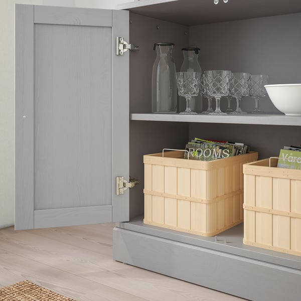 Havsta تشكيلة تخزين مع أبواب رمادي Ikea