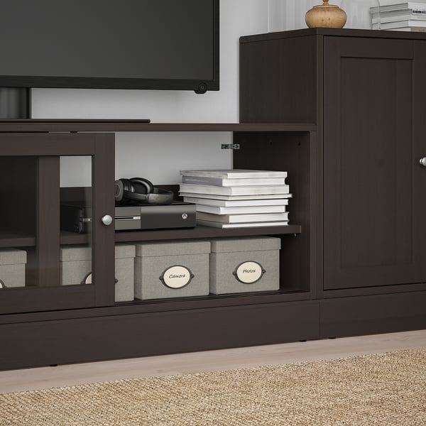 HAVSTA TV storage combination, dark brown, 241x47x89 cm IKEA