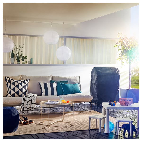 Havsten كنبة 3 مقاعد داخلية خارجية بدون مساند ذراعين بيج Ikea