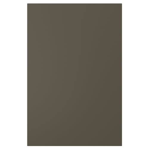 Brown HAVSTORP cabinet door, smooth acrylic finish, fiberboard, left/right mount.