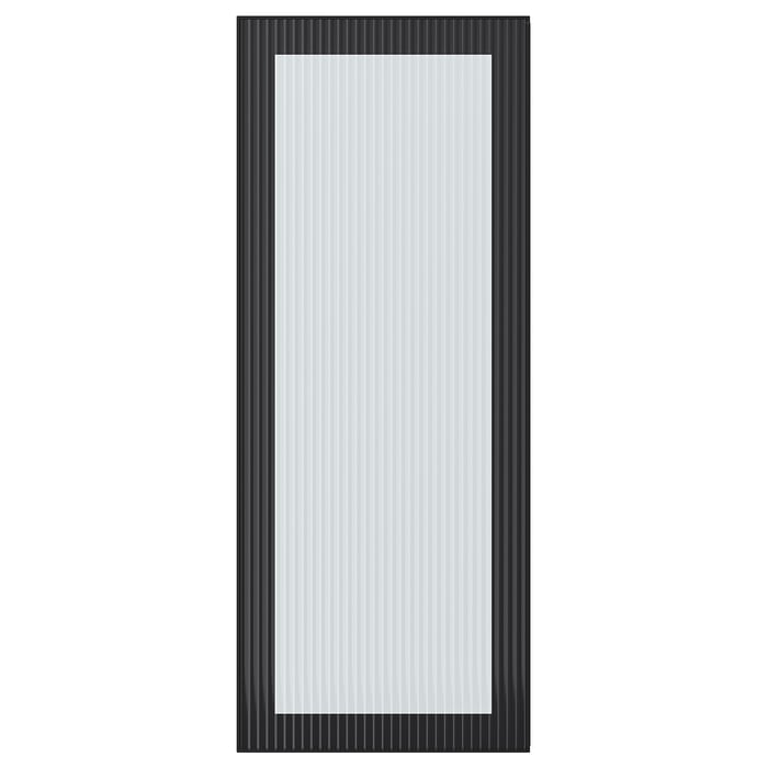 HEJSTA glass door, anthracite/reeded glass, 40x100 cm IKEA