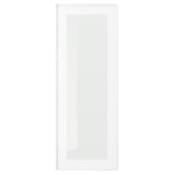 HEJSTA Glass door, white/clear glass, 30x80 cm