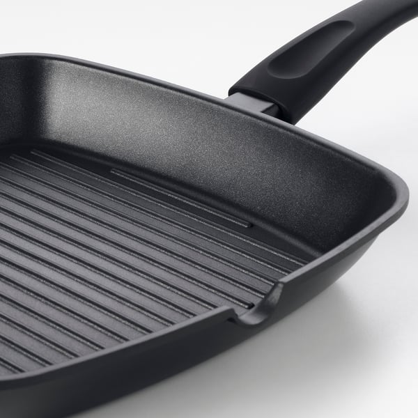 HEMLAGAD grill pan, black, 28x28 cm IKEA