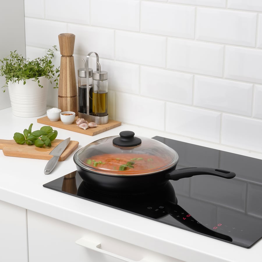 HEMLAGAD sauté pan with lid, black, 26 cm IKEA