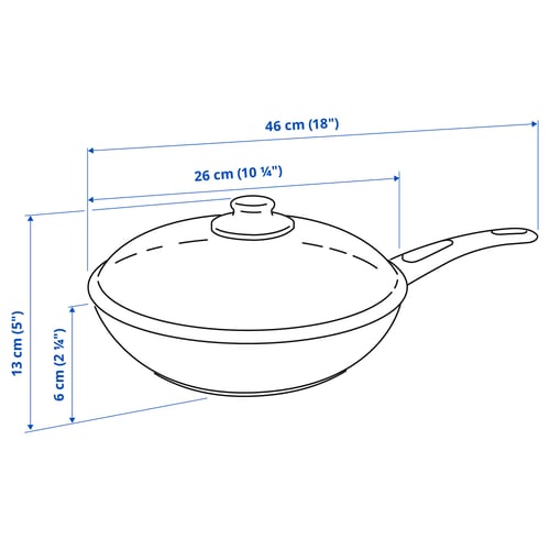 Illustration with measurements for the product: HEMLAGAD.
