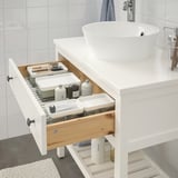 HEMNES / KATTEVIK Open wsh-stnd w drw/wash-basin/tap, white, 82x48x91 cm