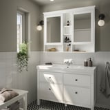 HEMNES / ORRSJÖN Wash-stnd w drawers/wash-basin/tap, white, 122x49x89 cm