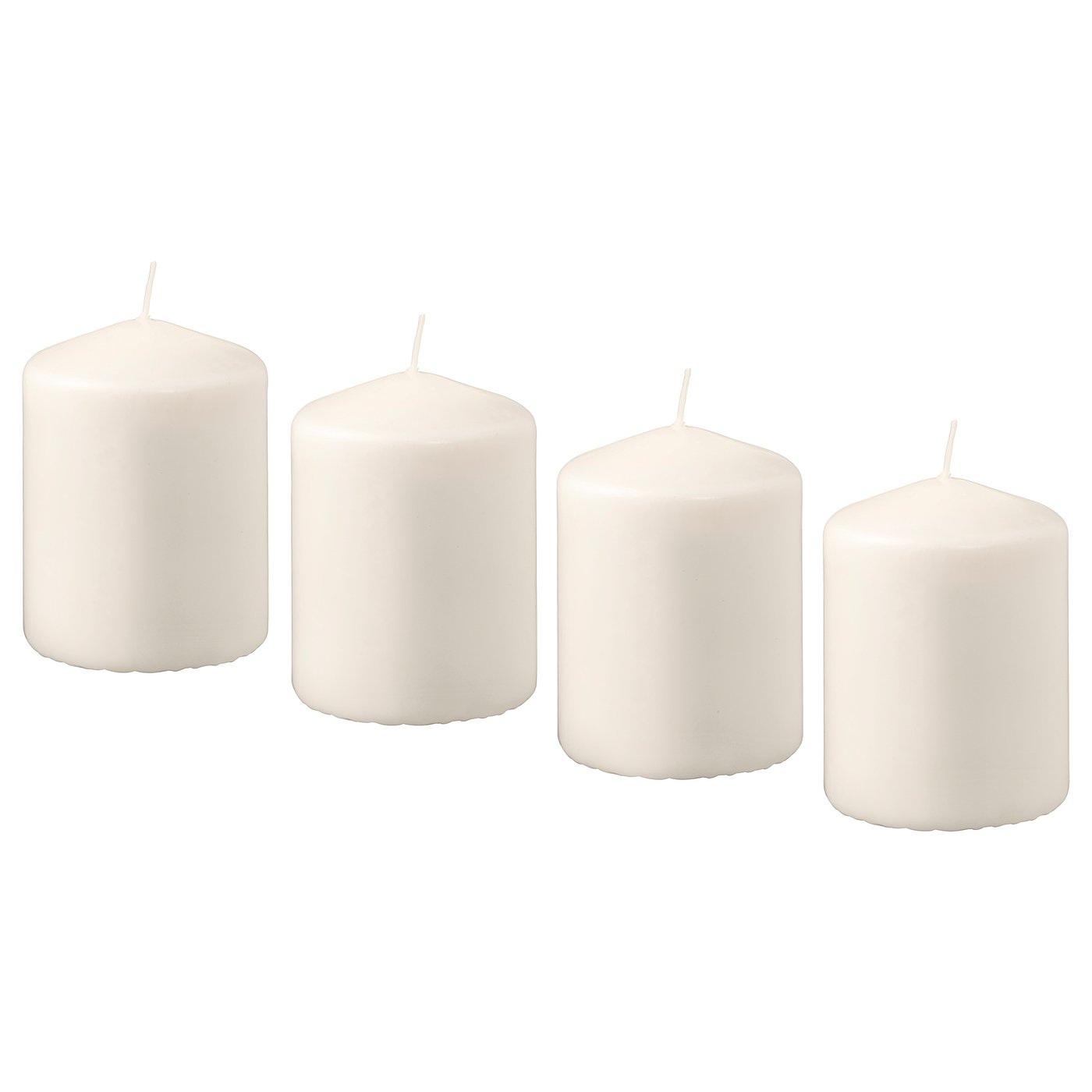 HEMSJÖ unscented block candle, natural, 8 cm IKEA