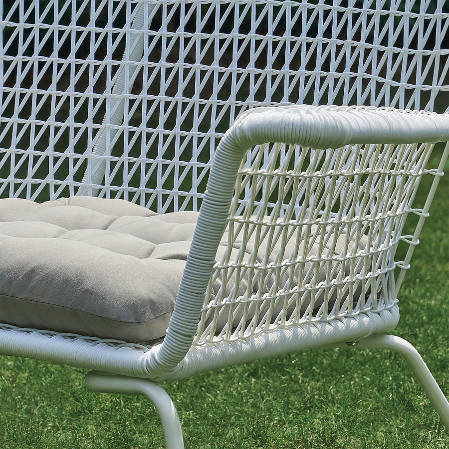 HÖGSTEN 4seat conversation set, outdoor, white/Kuddarna grey IKEA