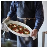HÖSTAGILLE Oven dish, off-white, 54x30 cm
