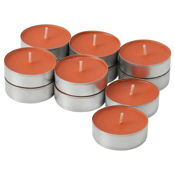 HÖSTAGILLE Scented tealight, Vanilla & apple/orange, 3.5 hr