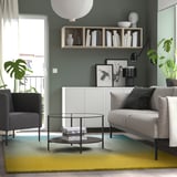 HOTELLRUM Rug, high pile, blue/green yellow, 200x300 cm