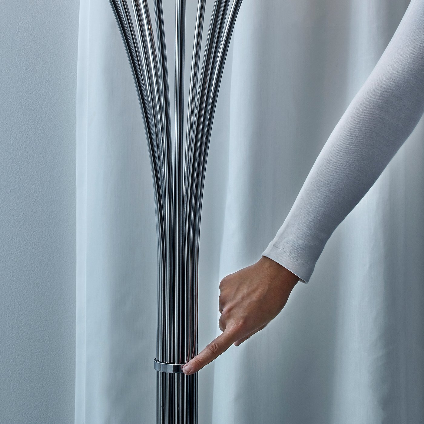 Hovnas Floor Lamp Chrome Plated Ikea
