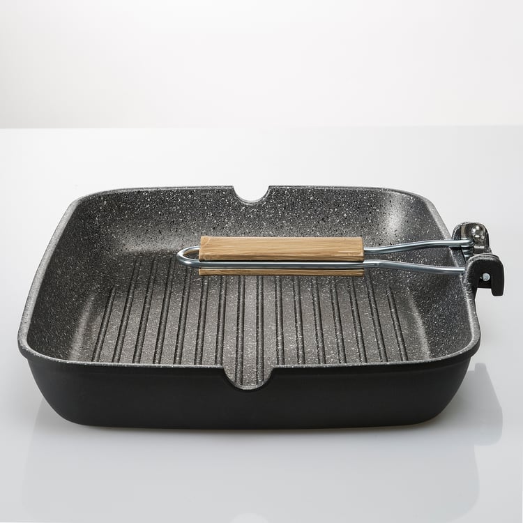 HUSKNUT Grill pan, black, 36x26 cm IKEA