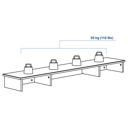 IDANÄS Add-on unit desk, white, 152x30 cm