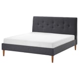 IDANÄS Upholstered bed frame, Gunnared dark grey, 180x200 cm