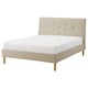 IDANÄS Upholstered bed frame, Naggen beige, 160x200 cm