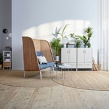 IDÅSEN Cabinet with doors and drawers, beige, 80x47x119 cm