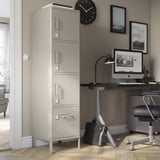 IDÅSEN High cabinet with drawer and doors, beige, 45x172 cm
