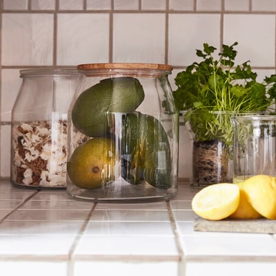 IKEA 365+ Jar, round/glass, 3.3 l