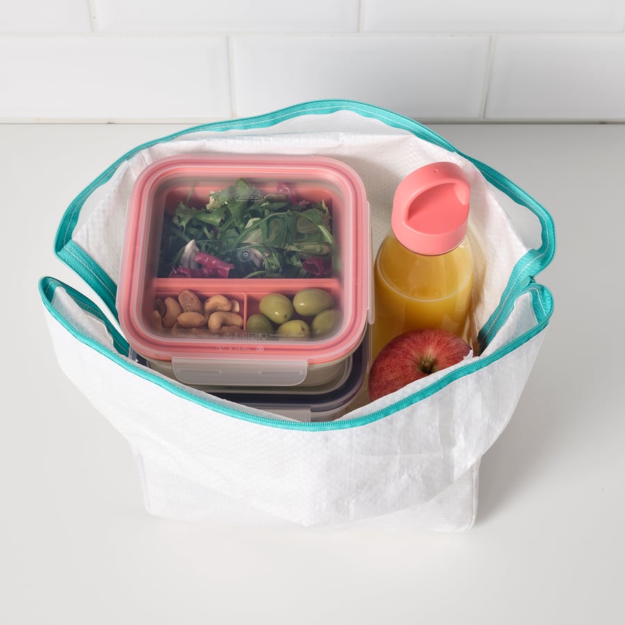 IKEA 365+ Lunch box with inserts, square/beige light red, 750 ml IKEA