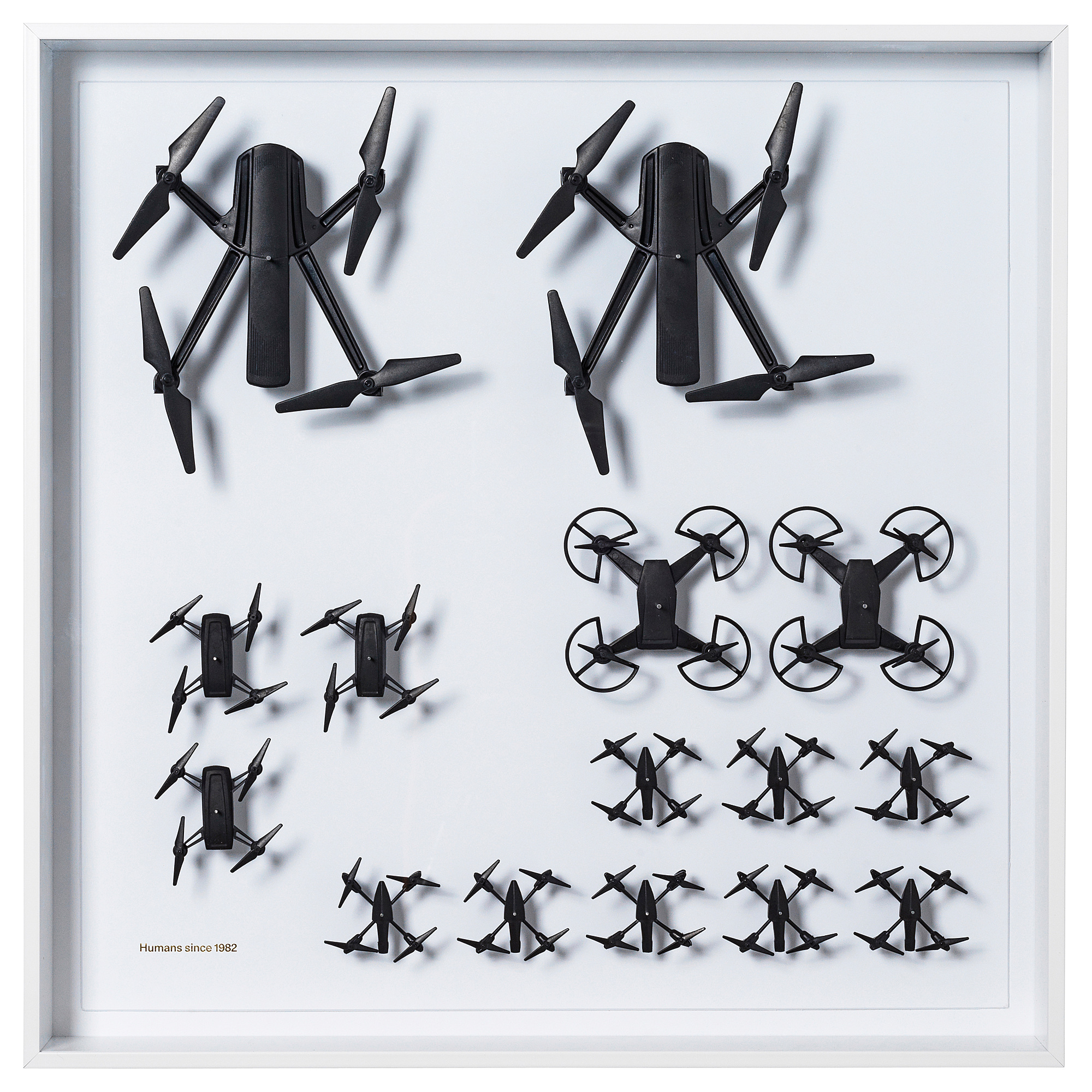 IKEA ART EVENT 2021 Wall decoration, drone motif white, 50x50 cm IKEA