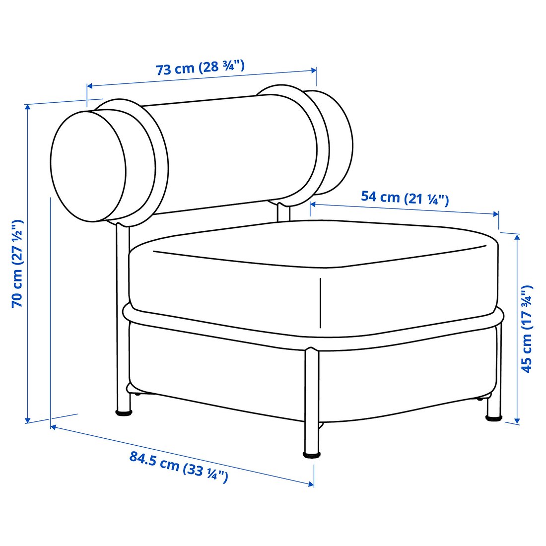 IKEA PS 2026 easy chair, with inflatable seat/back cushion/Knäbäck ...