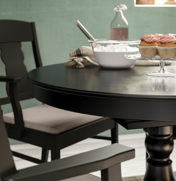 Ingatorp Extendable Table Black 110 155 Cm Ikea