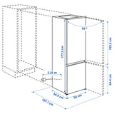 ISANDE Fridge/freezer, IKEA 700 integrated, 192/62 l
