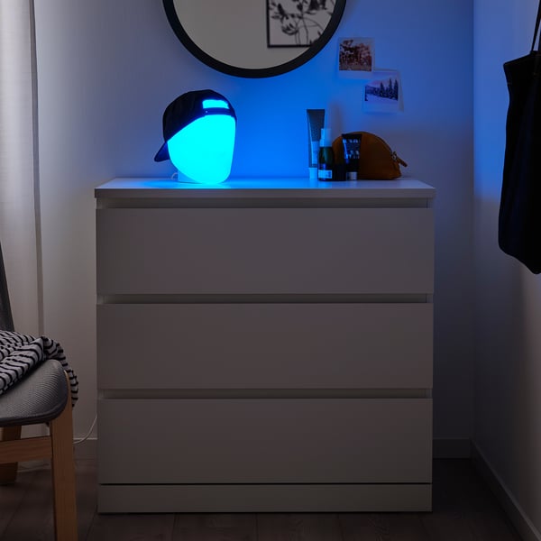 ISKÄRNA LED table lamp, multicolour