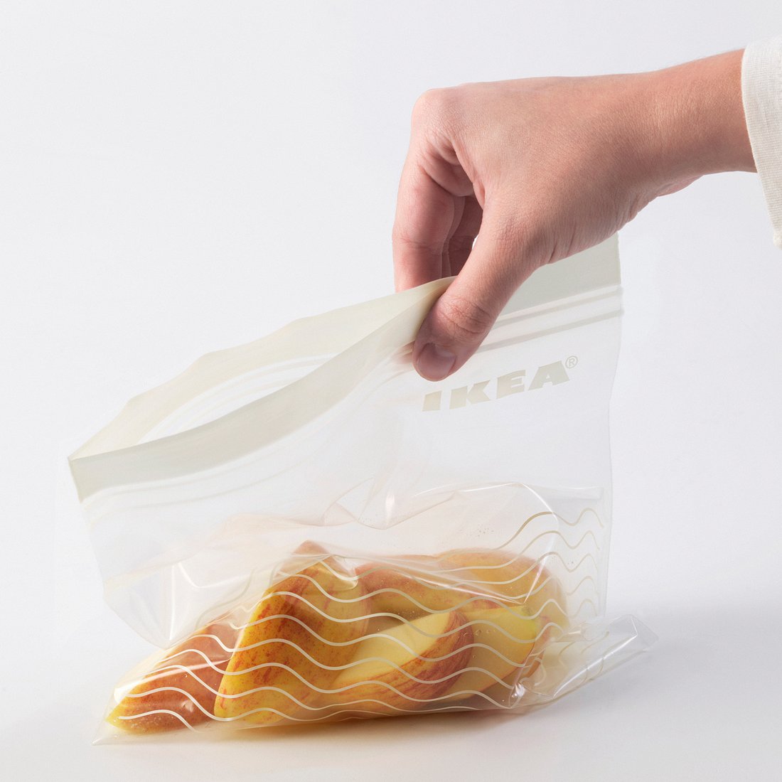ISTAD Resealable bag, grey/white - IKEA