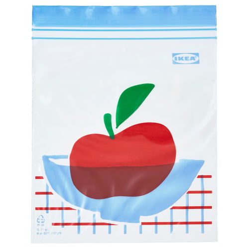 ISTAD Resealable bag, multicolour/patterned, 1.0 l