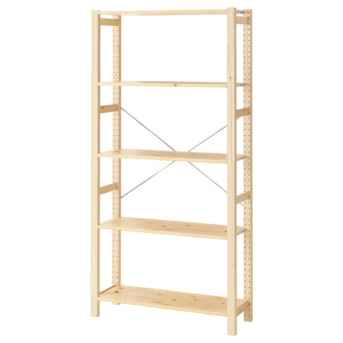 IVAR shelving unit, pine, 89x30x179 cm IKEA