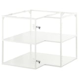 JÄRNBODA Corner base cabinet, with shelf/white, 88x60x75 cm