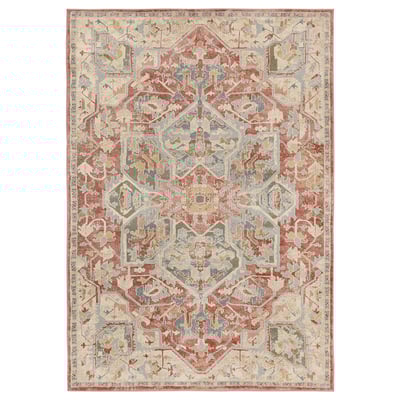 JÄRNVÄG Rug, low pile, ornament pattern pink/beige, 160x230 cm