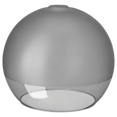 This image shows a round, grey JAKOBSBYN glass lampshade with a smooth, adjustable design.